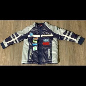 Boys Disney Cars Faux Leather Jacket 3T